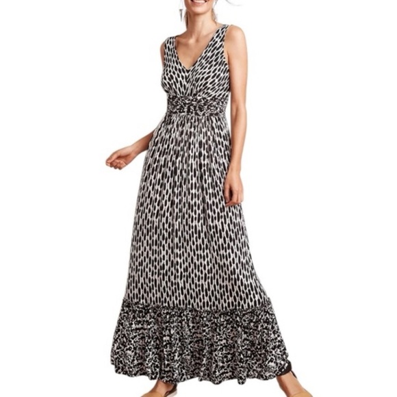 NWT Anthropologie Dress Plenty By Tracy Reece Maxi Black Print Marcia Stretch - Picture 16 of 16